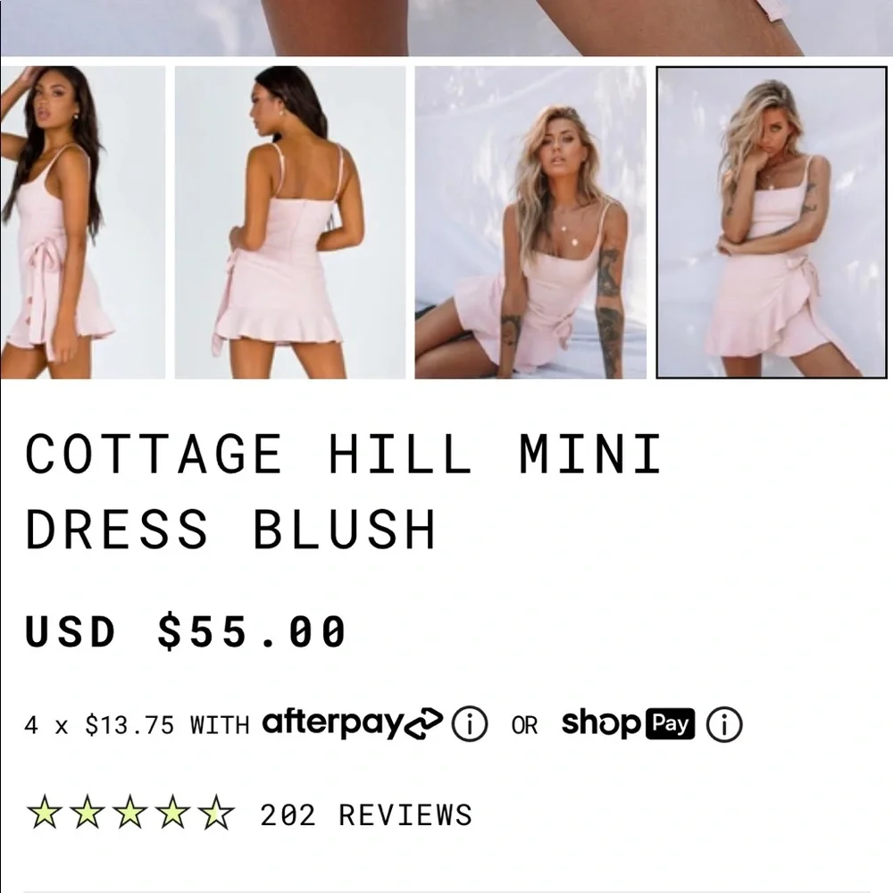 NWOT COTTAGE HILL MINI DRESS BLUSH Princess Polly - Picture 7 of 14